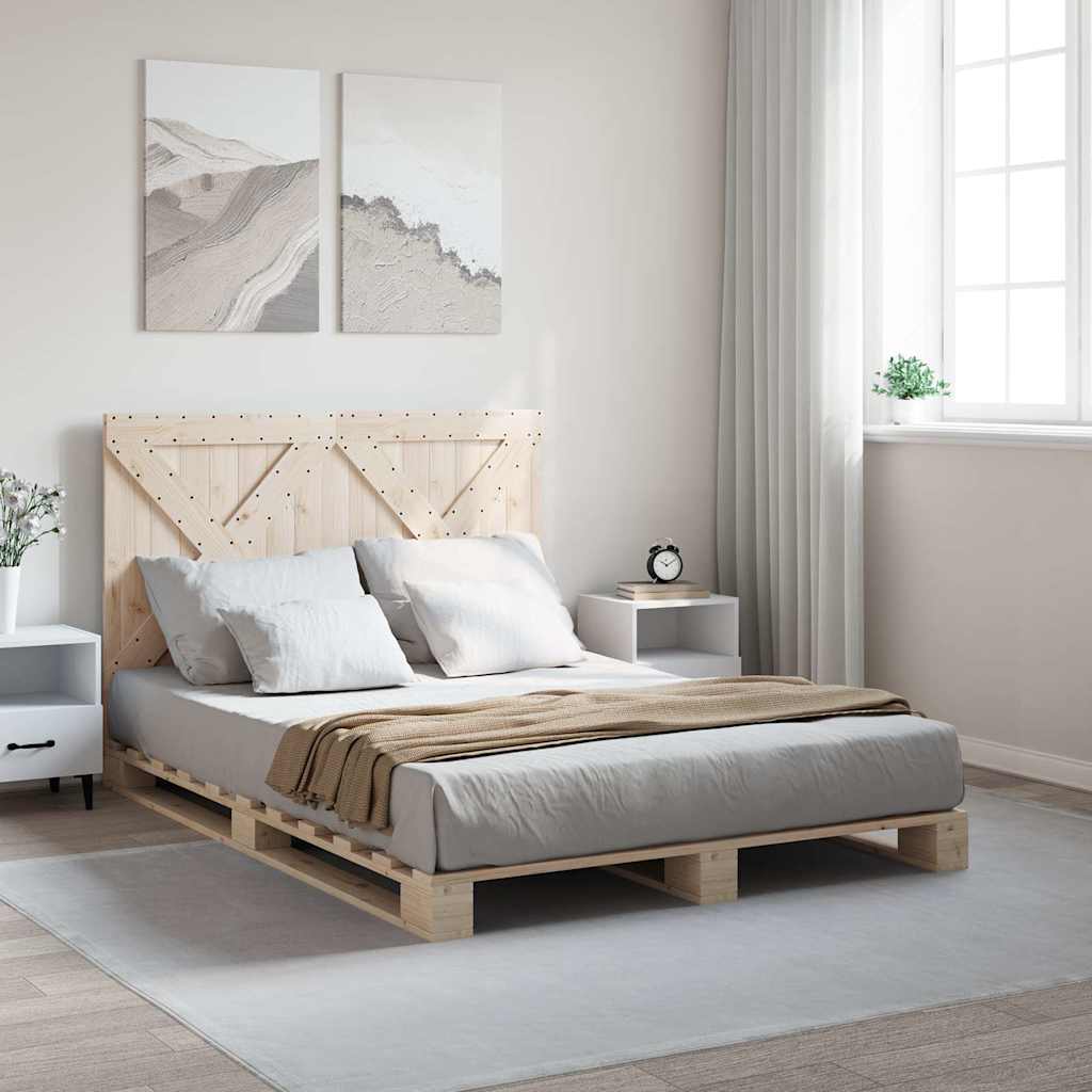Sengeramme med hodegavl 140x200 cm heltre furu