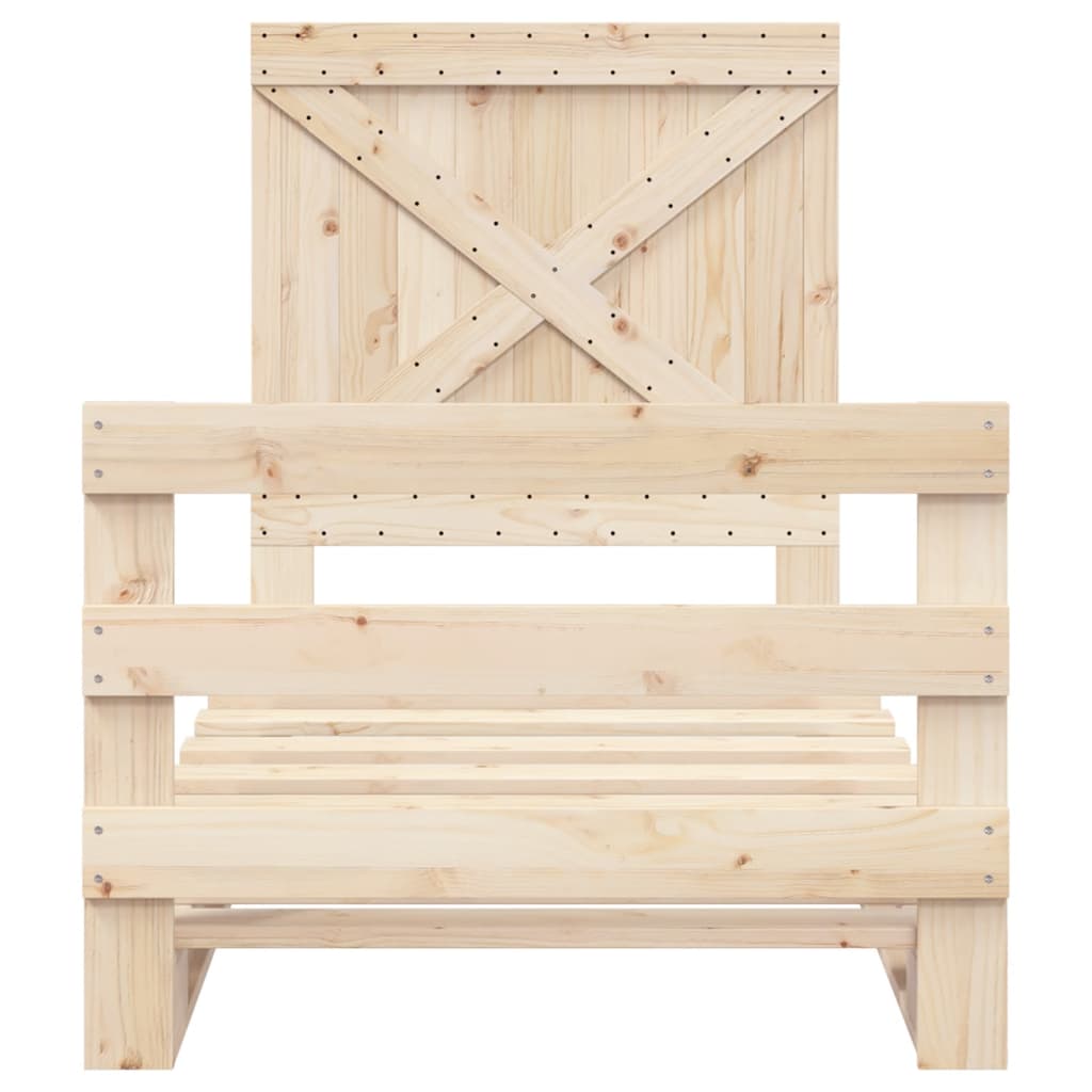 Sengeramme med hodegavl 90x200 cm heltre furu