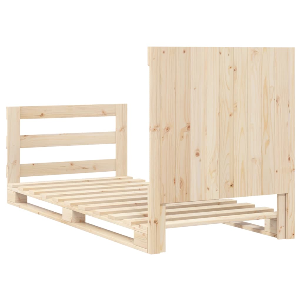 Sengeramme med hodegavl 90x200 cm heltre furu