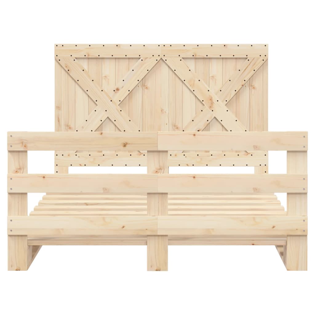 Sengeramme med hodegavl 140x200 cm heltre furu