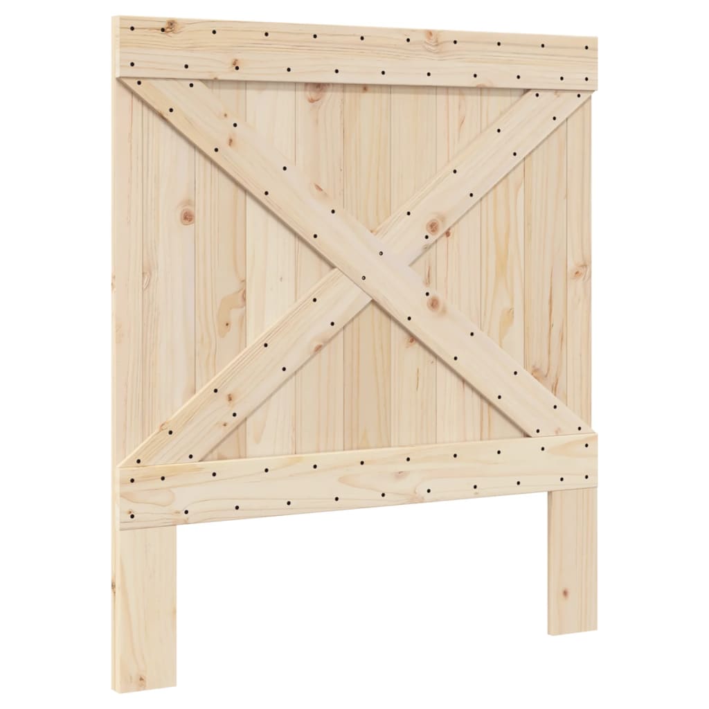 Sengeramme med hodegavl grå 90x200 cm heltre furu