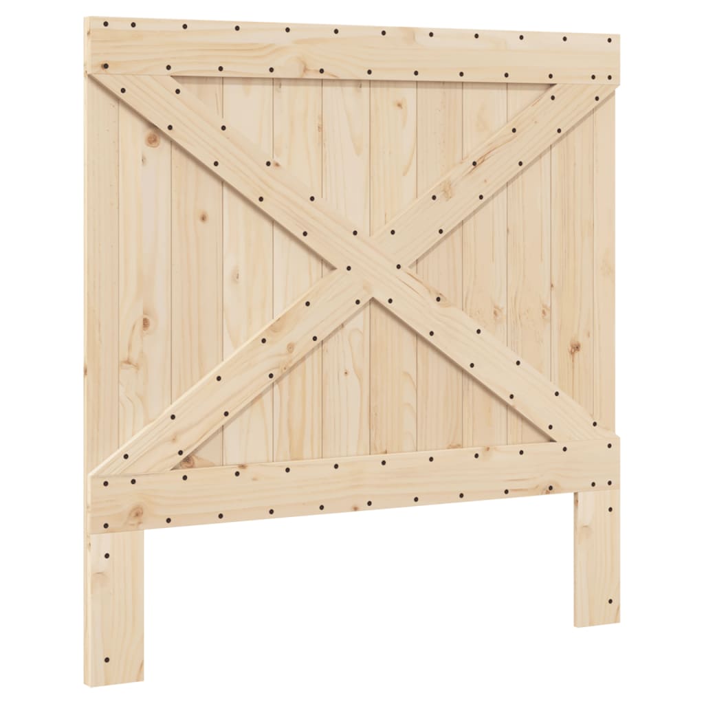 Sengeramme med hodegavl grå 100x200 cm heltre furu
