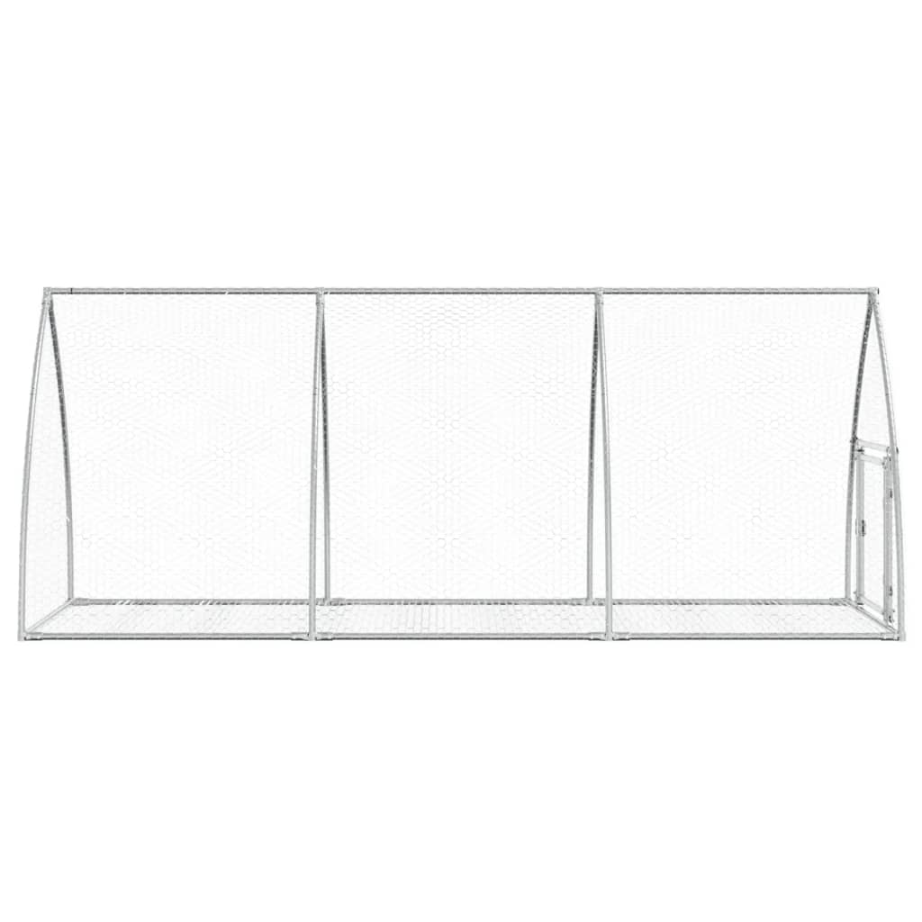 Kaninbur sølv 105x300x120 cm galvanisert stål