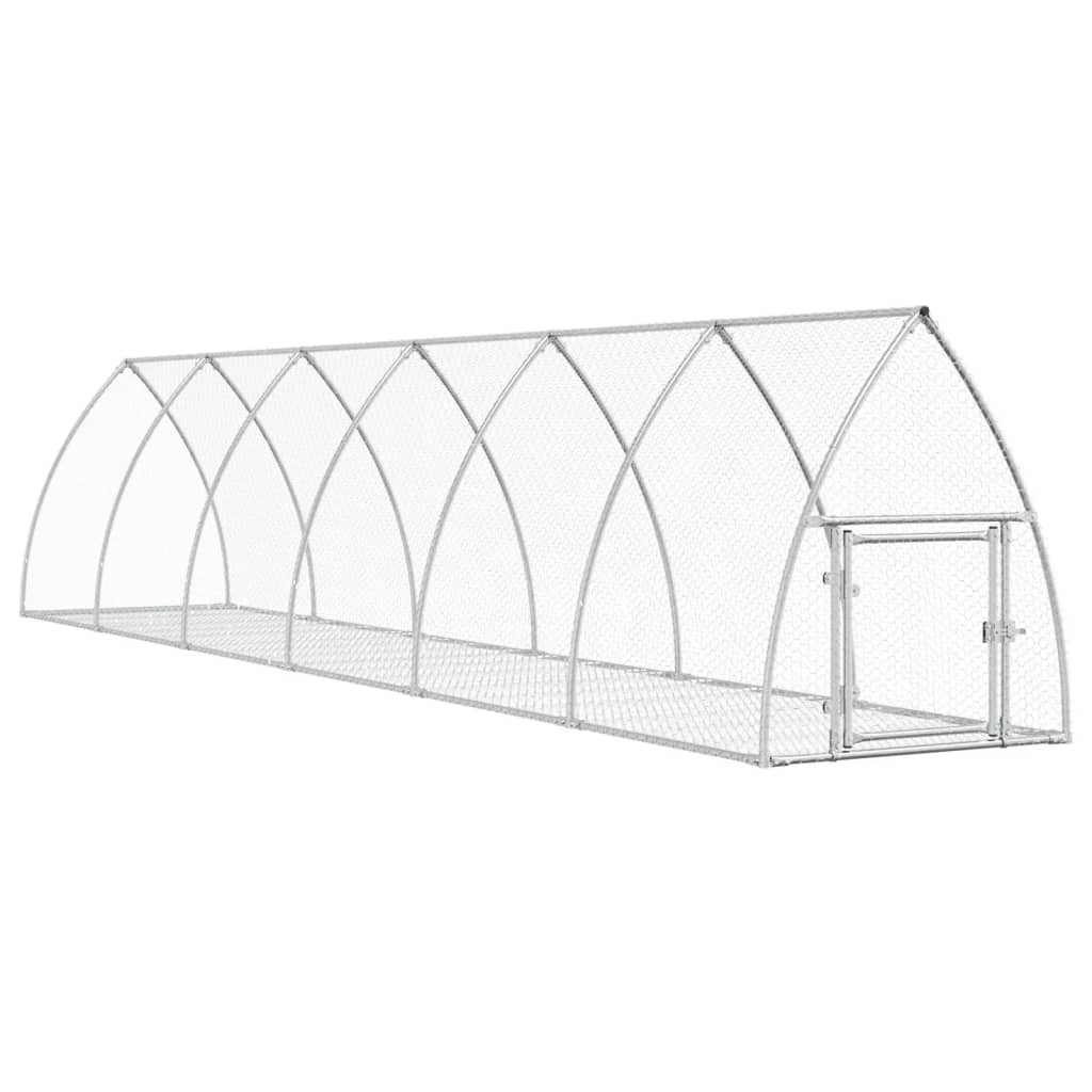 Kaninbur sølv 600x105x120 cm galvanisert stål vidaXL