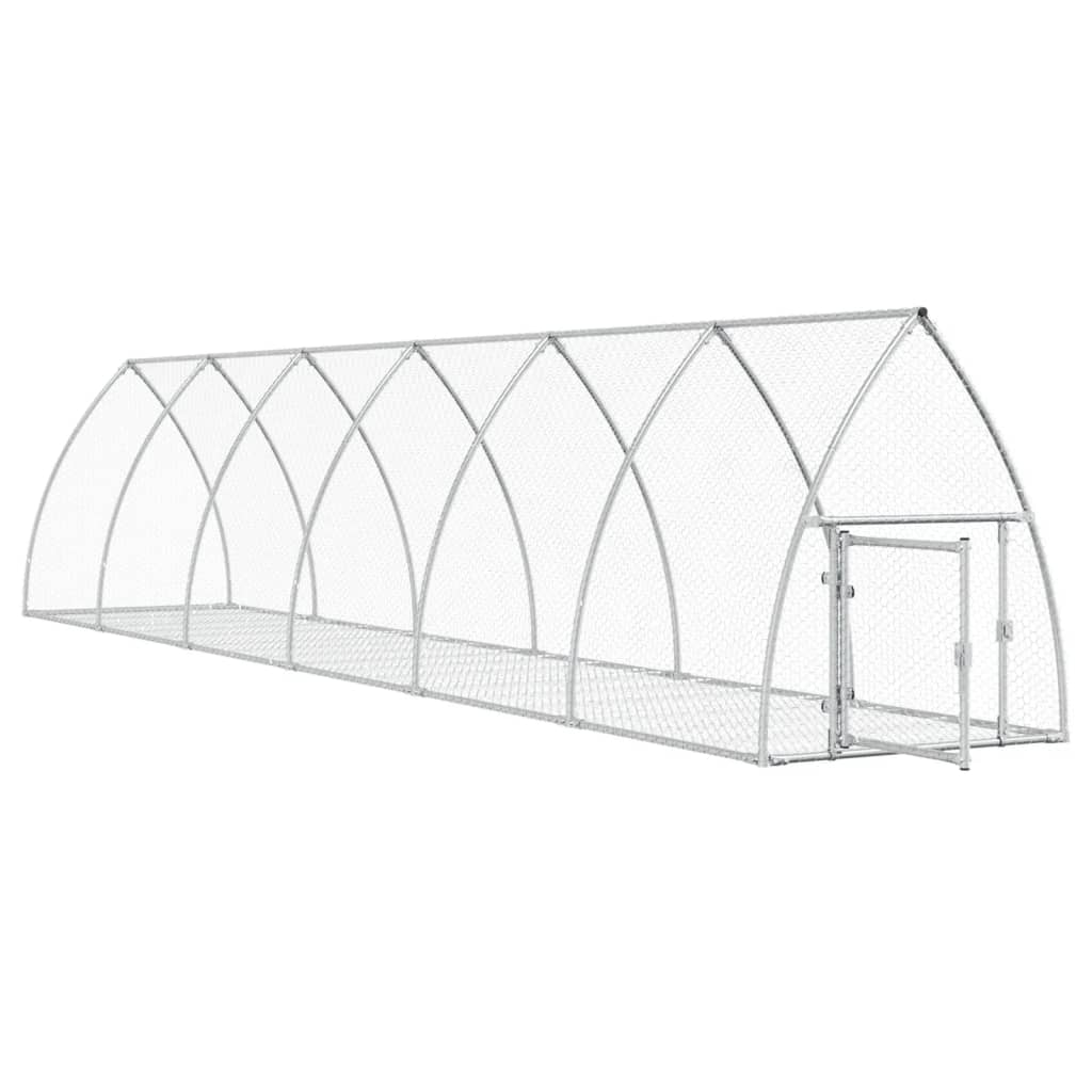 Kaninbur sølv 600x105x120 cm galvanisert stål vidaXL