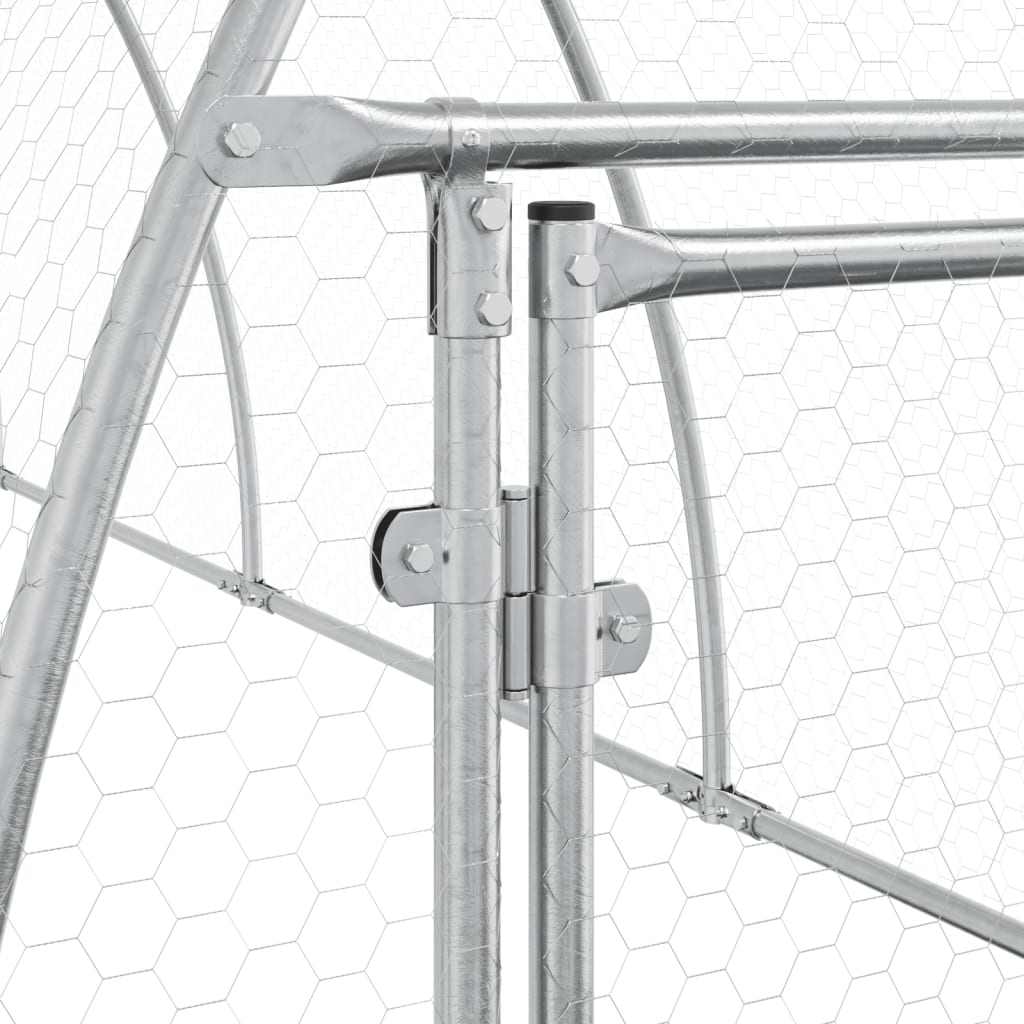 Kaninbur sølv 600x105x120 cm galvanisert stål vidaXL