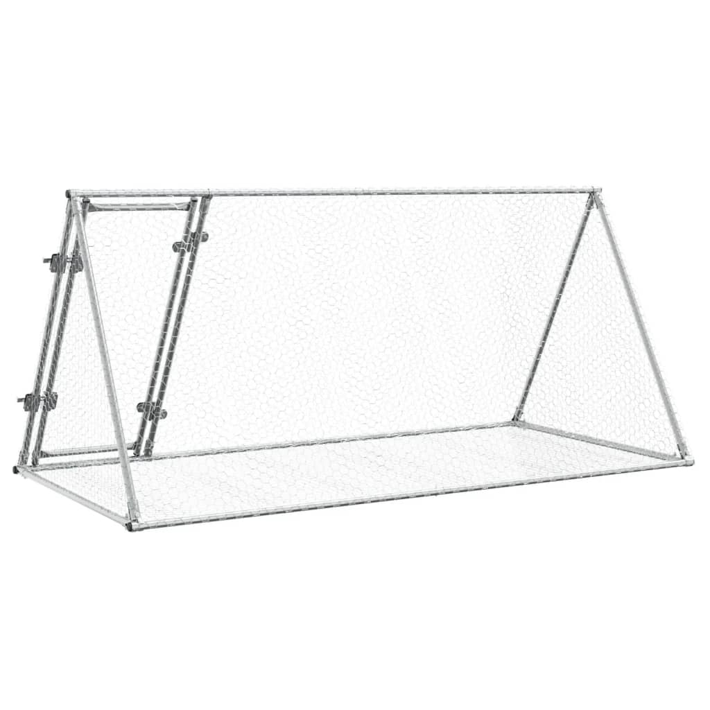 Kaninbur sølv 200x105x91 cm galvanisert stål