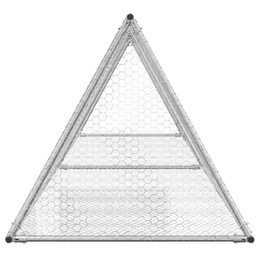 Kaninbur sølv 400x105x91 cm galvanisert stål