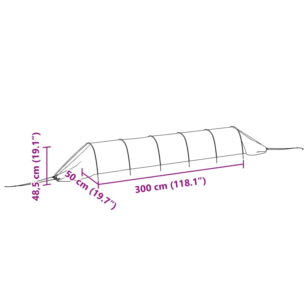 Nettingtunneler 3 stk svart stål og polyetylen