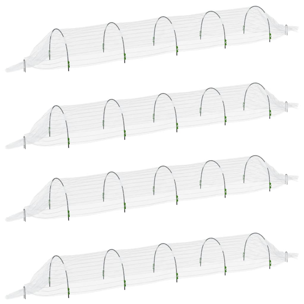 Nettingtunneler 4 stk 1,5x5 m glassfiber og PP