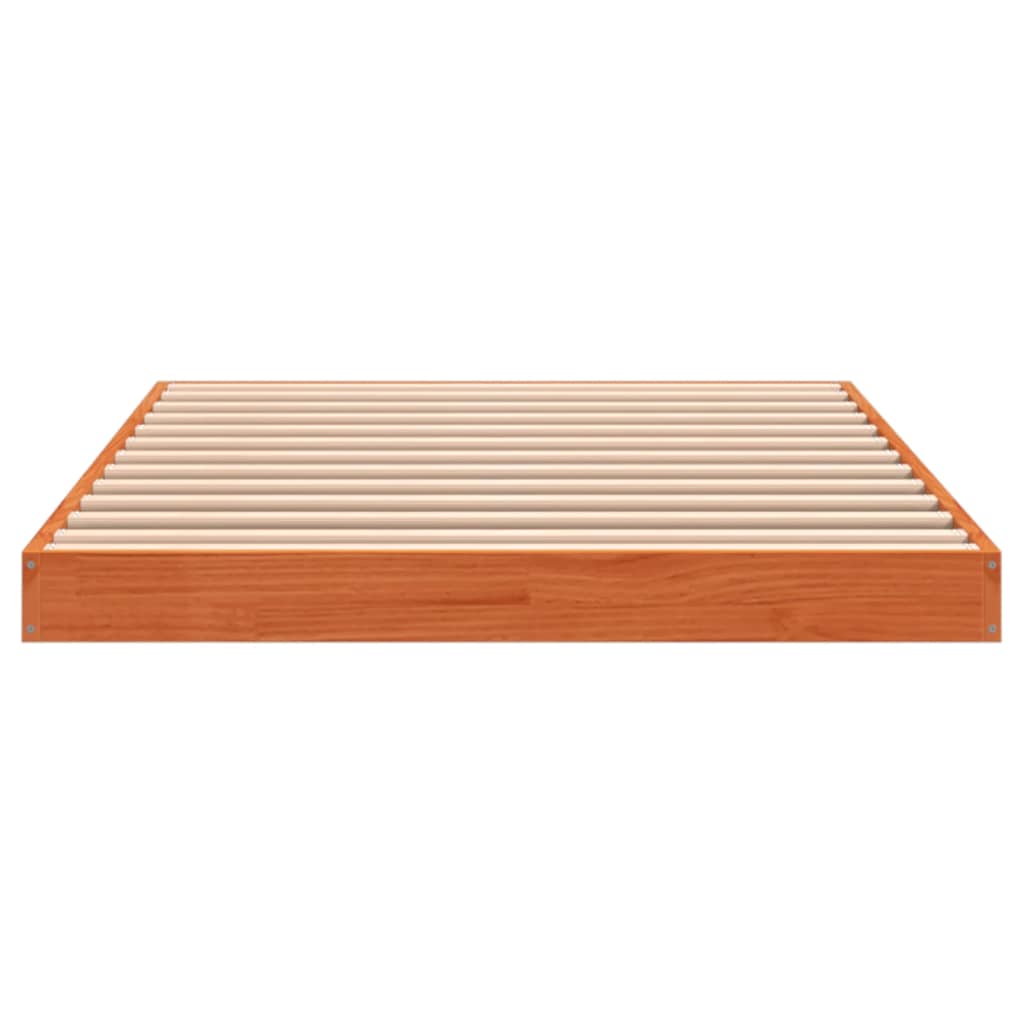 Sengeramme brun 100x200 cm heltre furu