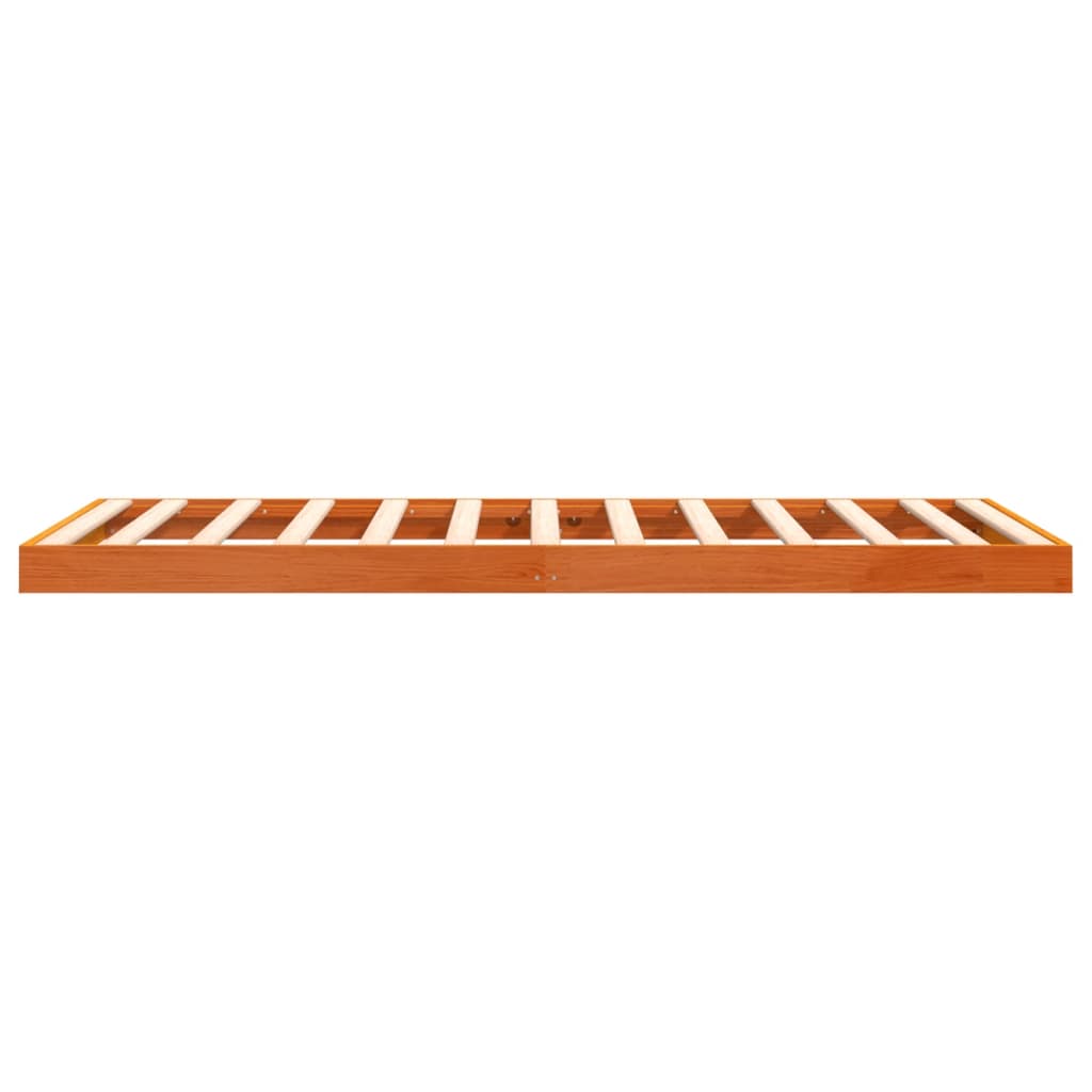 Sengeramme brun 100x200 cm heltre furu