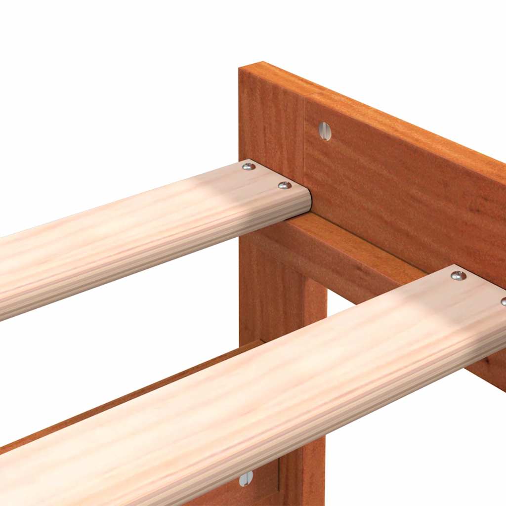 Uttrekkbar dagseng uten madrass voksbrun 90x190 cm heltre furu