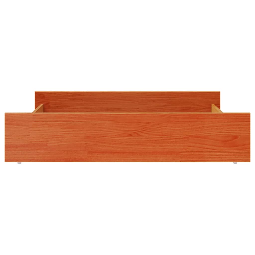 Sengeskuffer 2 stk voksbrun heltre furu