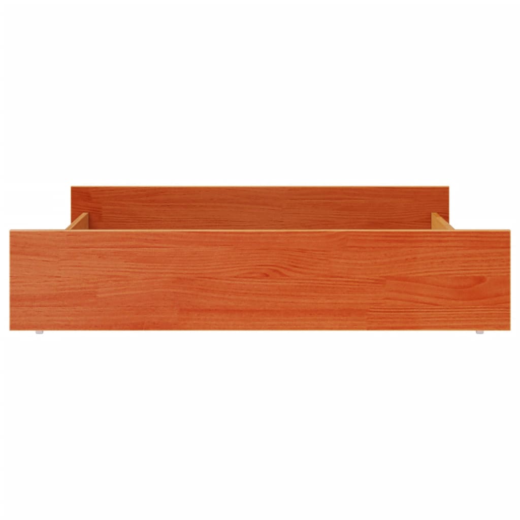 Sengeskuffer 2 stk voksbrun heltre furu