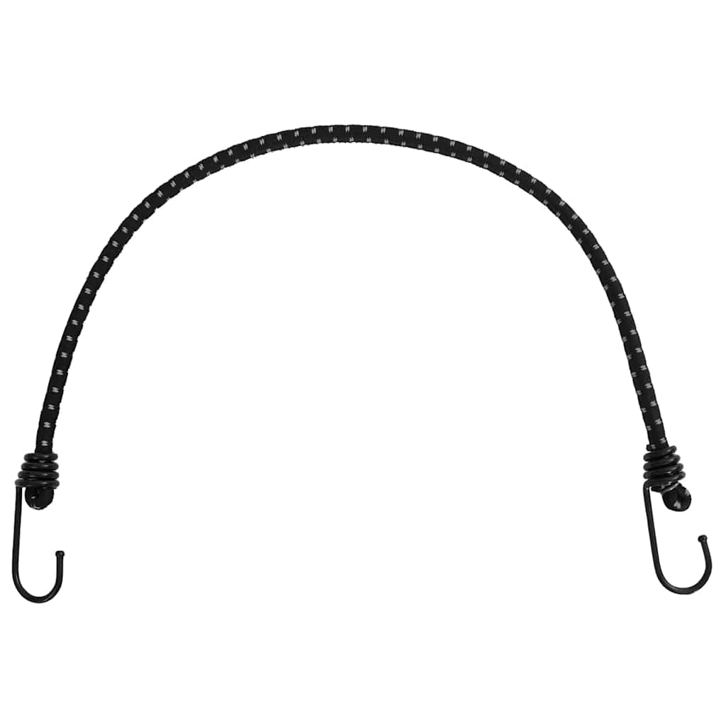 Strikksnorer med refleksstrimler og kroker 25 stk 59 cm