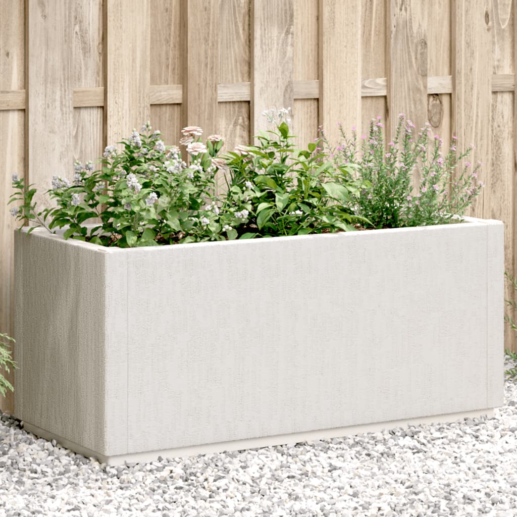 Plantekasse hvit 80x36x35 cm PP