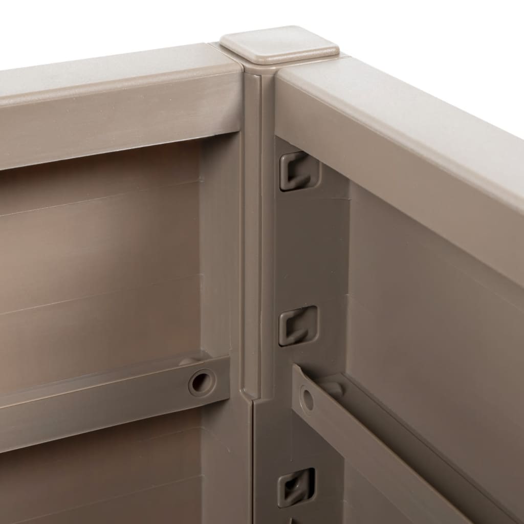 Plantekasse lysebrun 80x36x35 cm PP