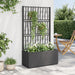 Plantekasse med espalier grå 80x36x140 cm PP