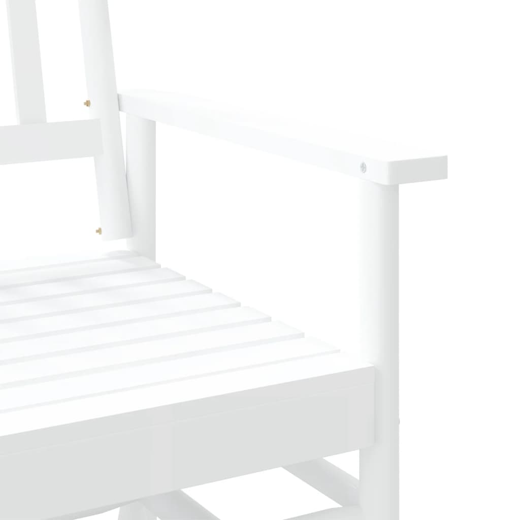 Gyngebenk hvit 118x70x104,5 cm heltre poppel