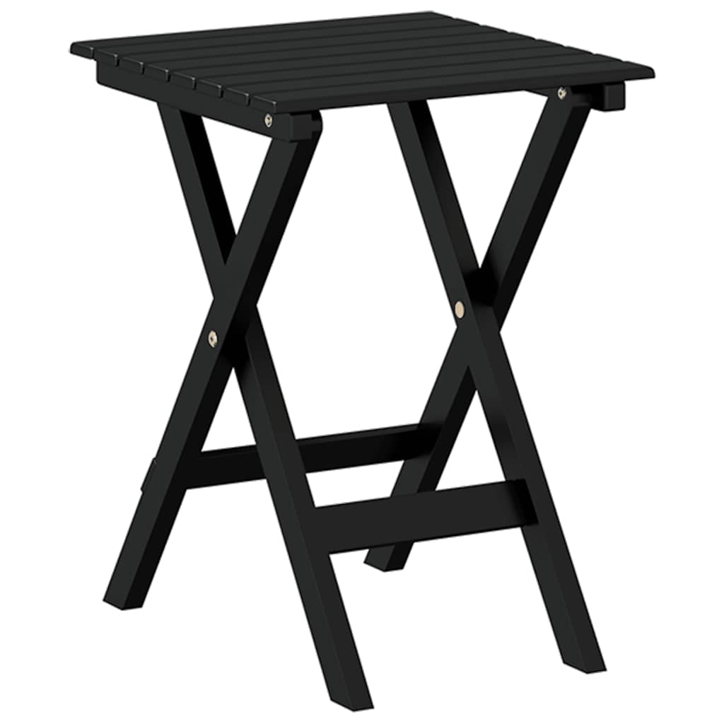 Sammenleggbart sidebord svart heltre poppeltre