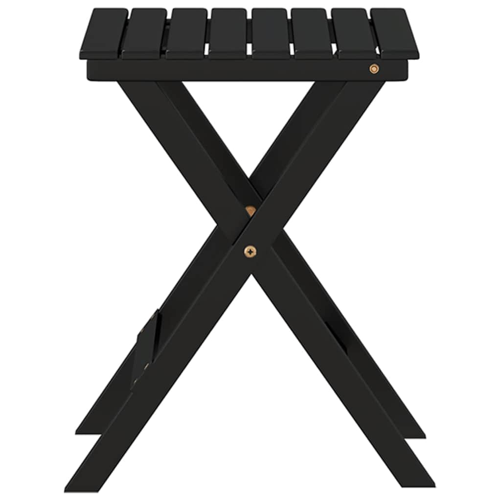 Sammenleggbart sidebord svart heltre poppeltre