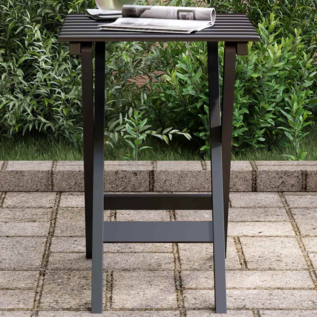 Sammenleggbart sidebord svart heltre poppeltre