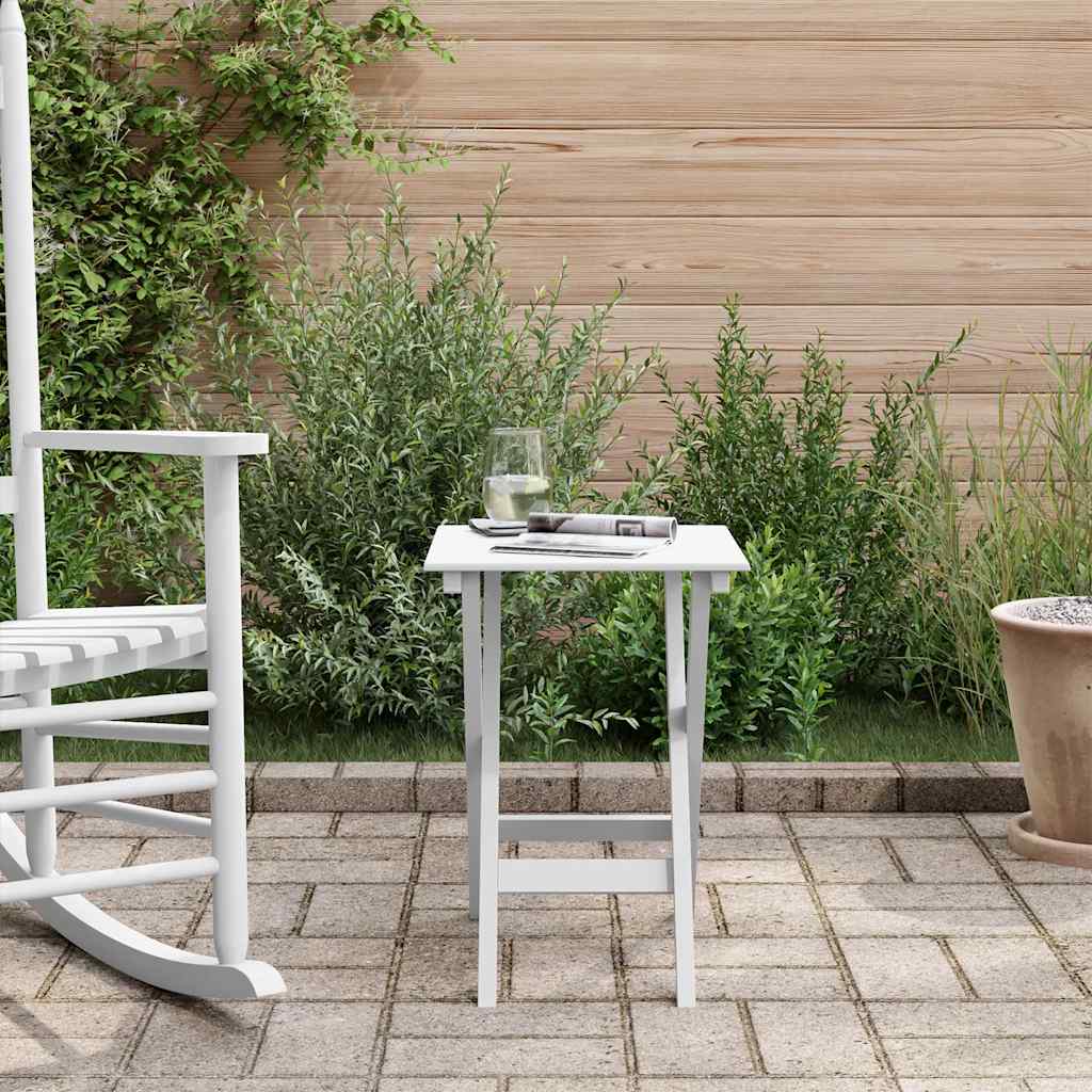 Sammenleggbart sidebord hvit heltre poppeltre