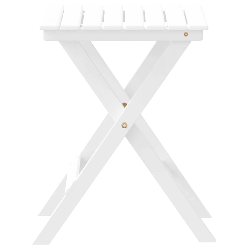 Sammenleggbart sidebord hvit heltre poppeltre