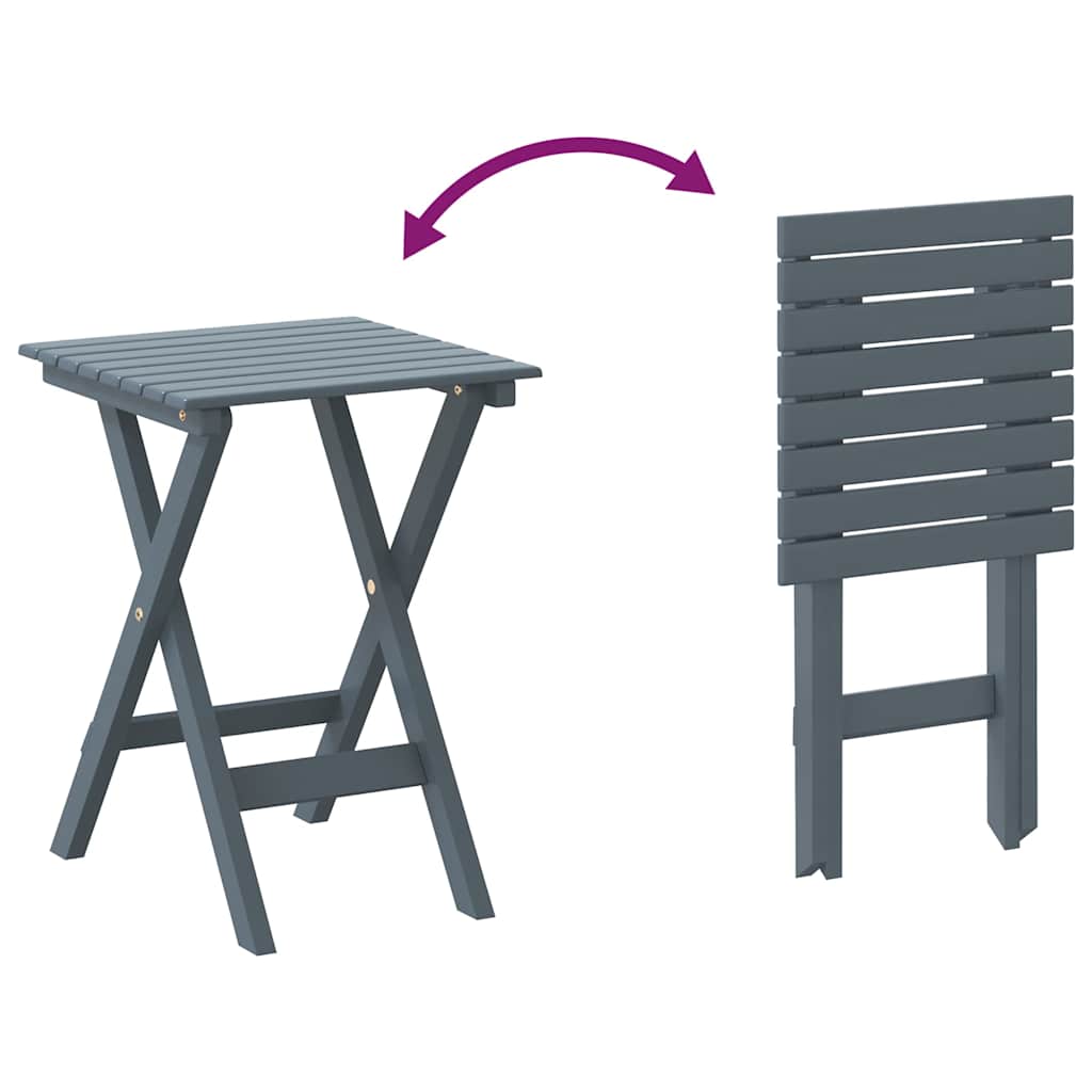 Sammenleggbart sidebord grå heltre poppeltre
