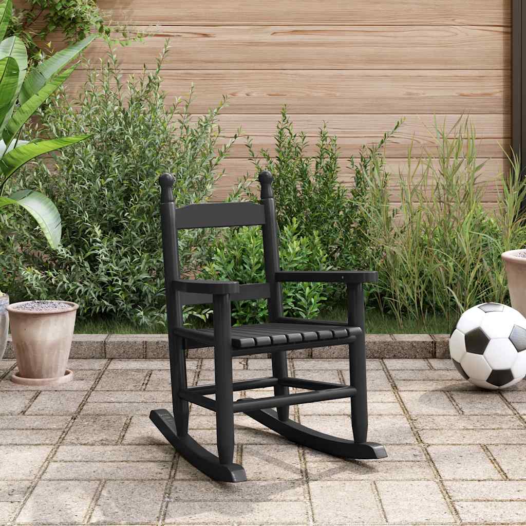 Gyngestol for barn svart heltre poppeltre
