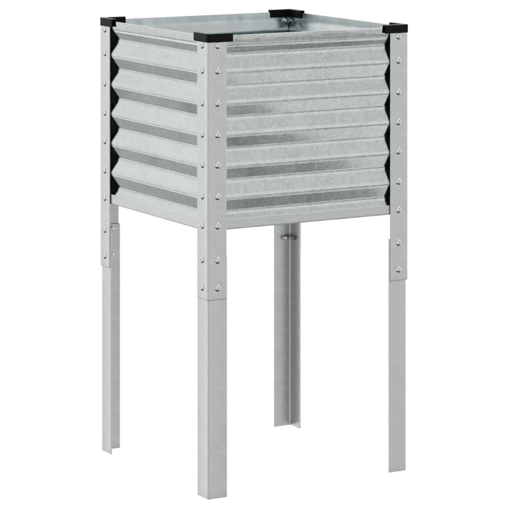 Hagepotte 45x45x88 cm galvanisert stål