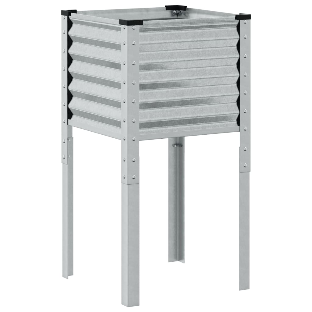 Hagepotte 45x45x88 cm galvanisert stål