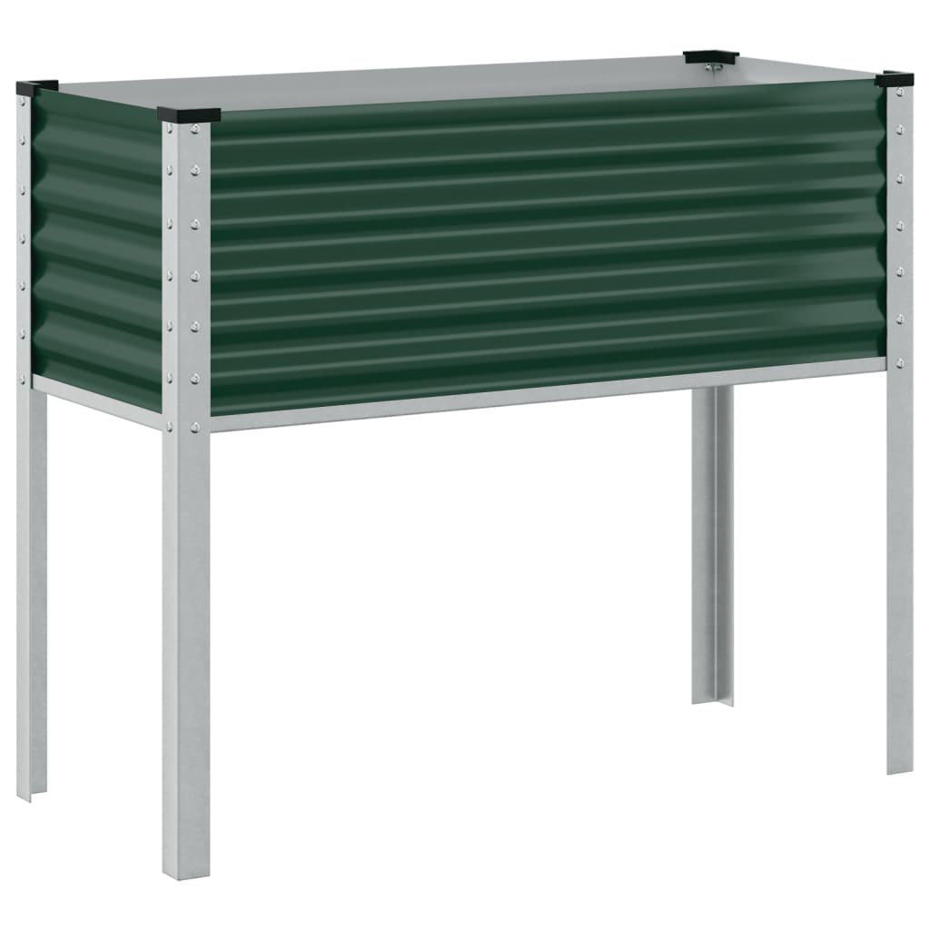 Hagepotte grønn 100x45x90 cm stål