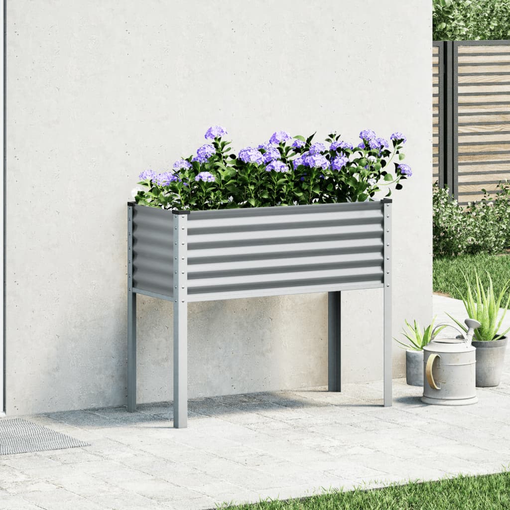 Plantekasse grønn 100x45x90 cm stål