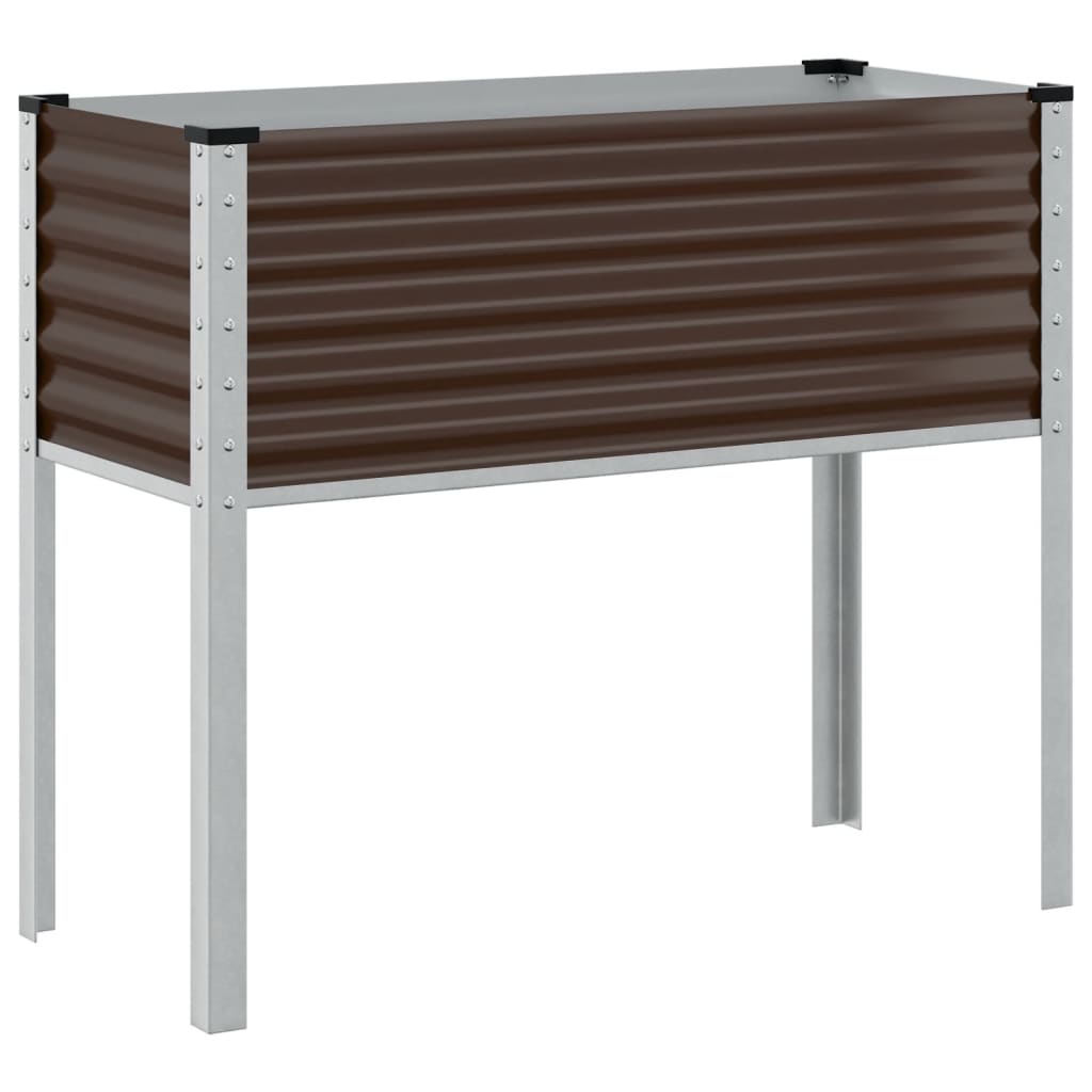 Hagepotte brun 100x45x90 cm stål