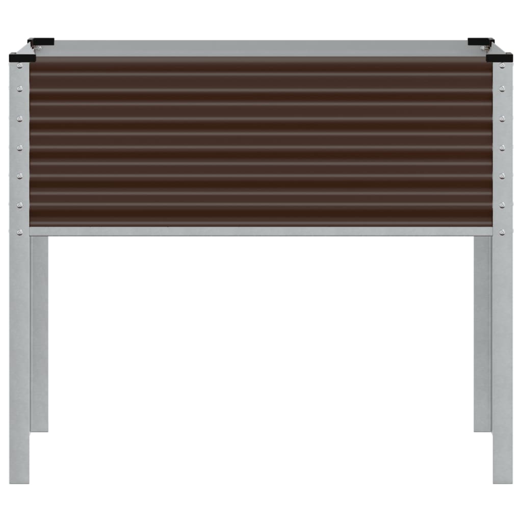 Hagepotte brun 100x45x90 cm stål