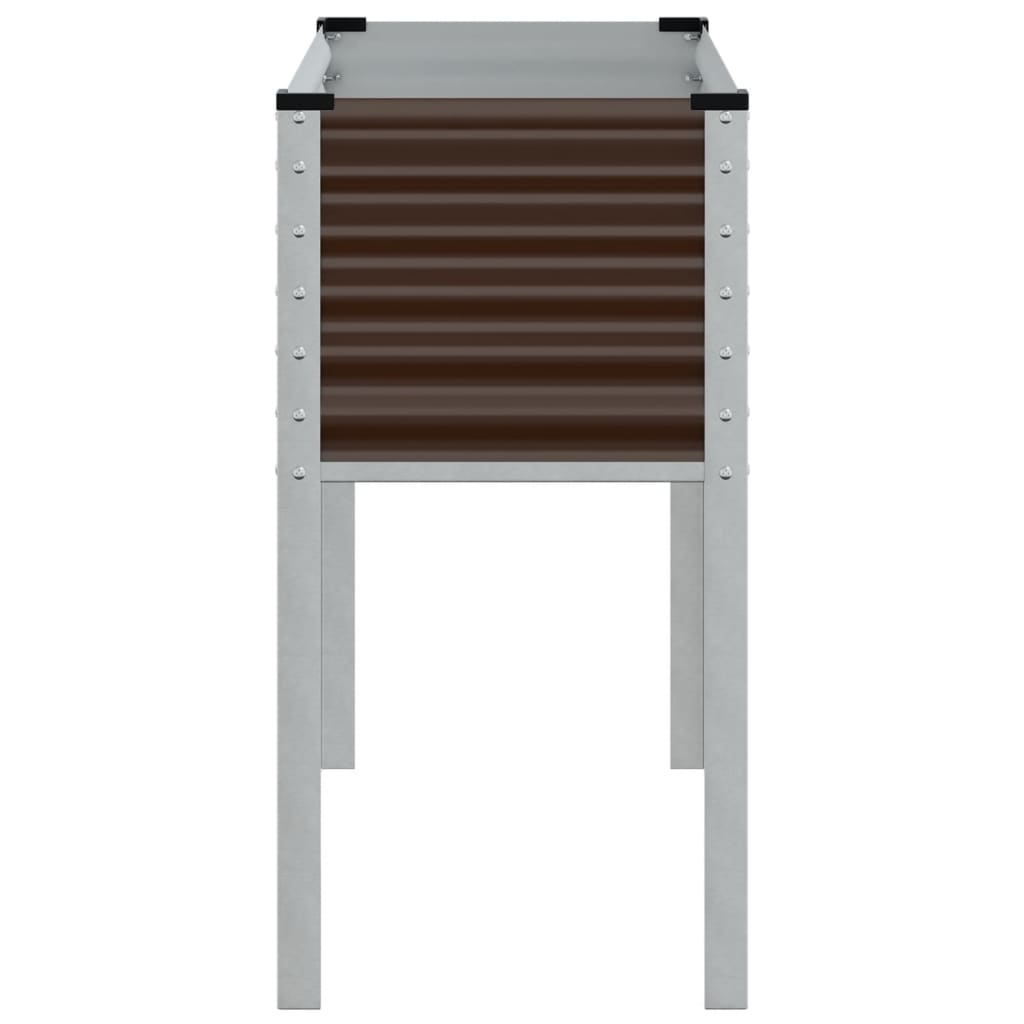 Hagepotte brun 100x45x90 cm stål