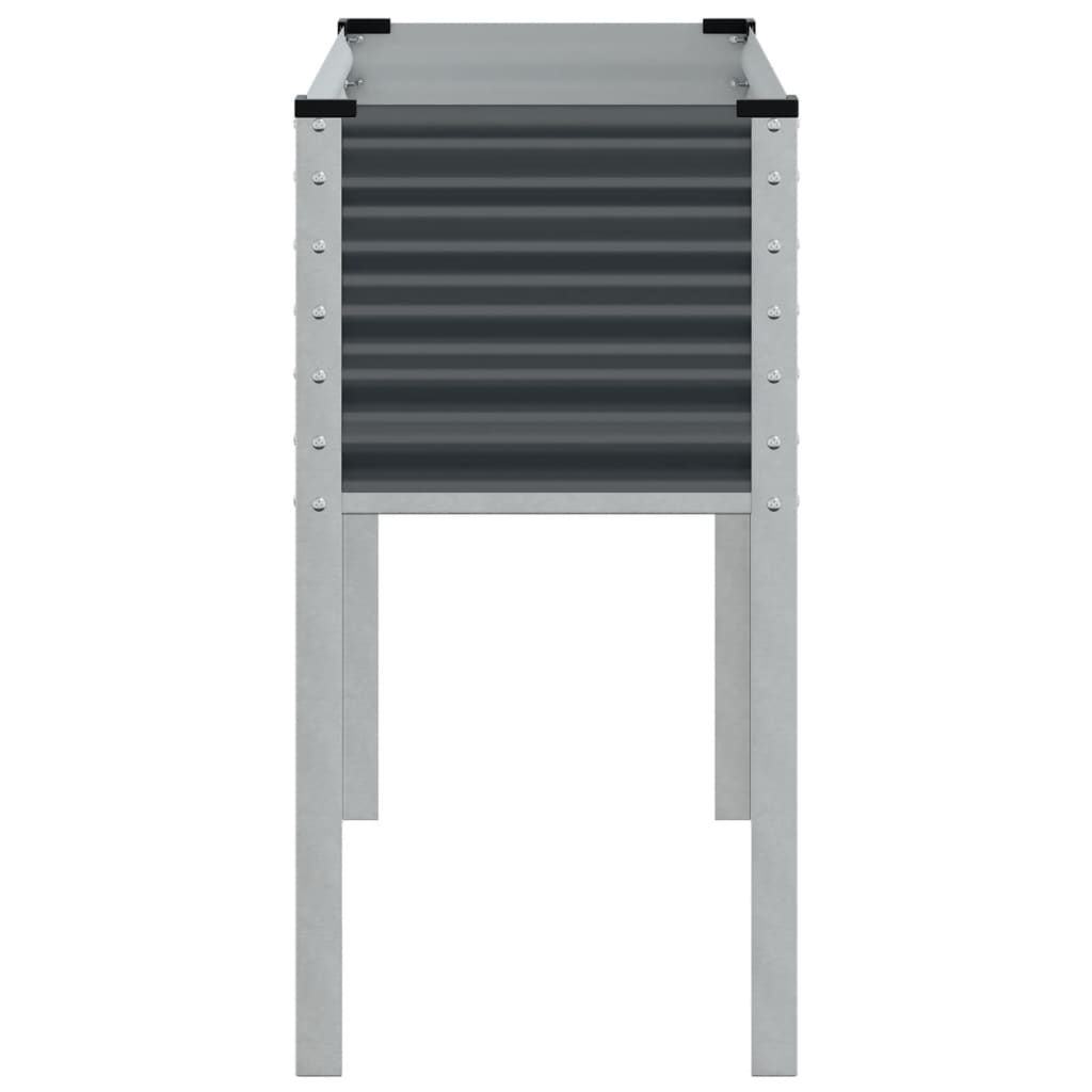Hagepotte antrasitt 100x45x90 cm stål