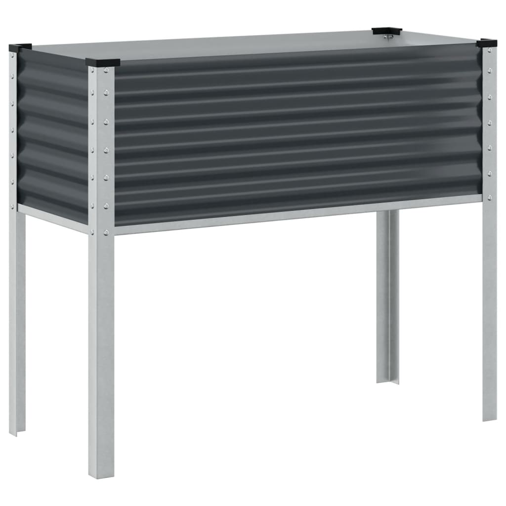 Hagepotte antrasitt 100x45x90 cm stål