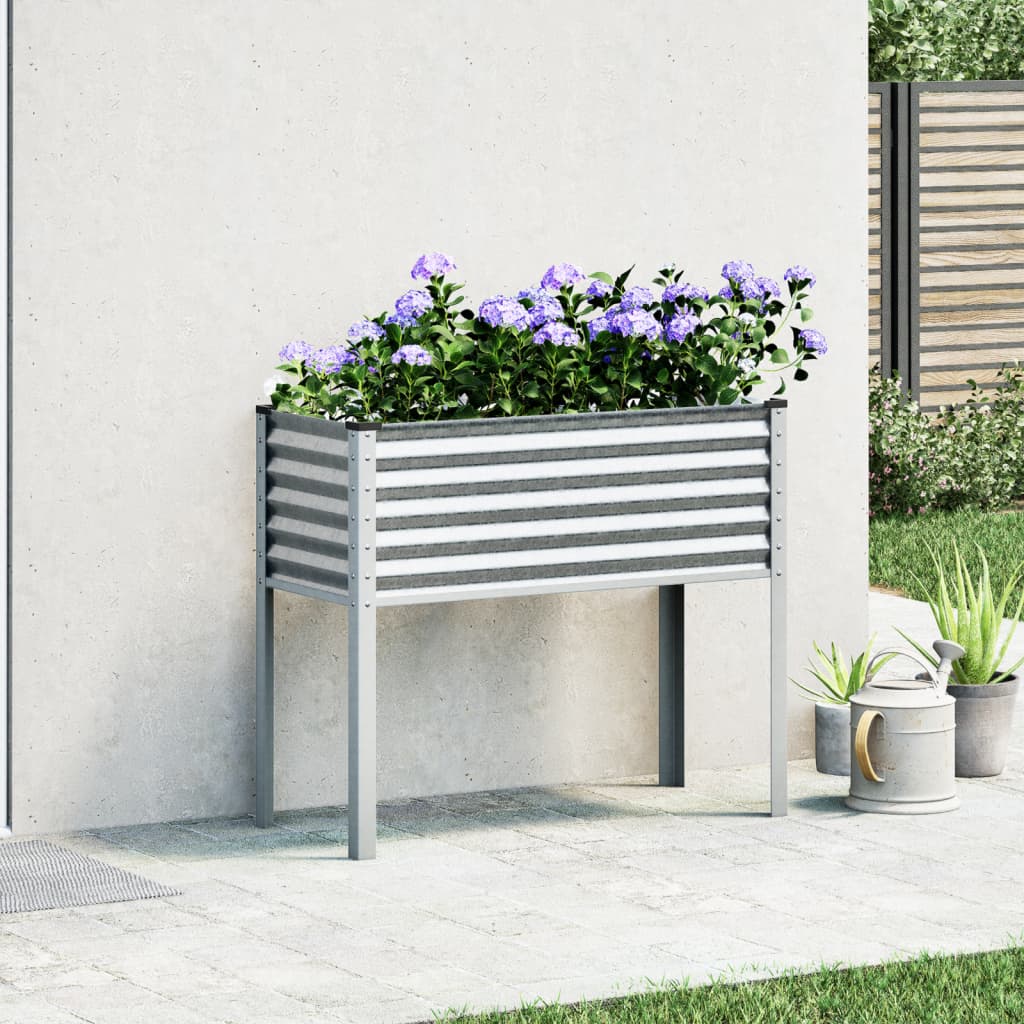 Hagepotte 100x45x90 cm galvanisert stål