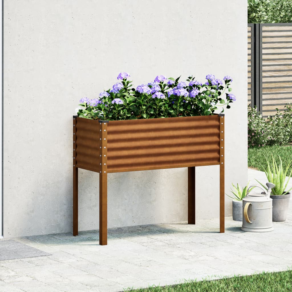 Hagepotte 100x45x90 cm værbestandig stål