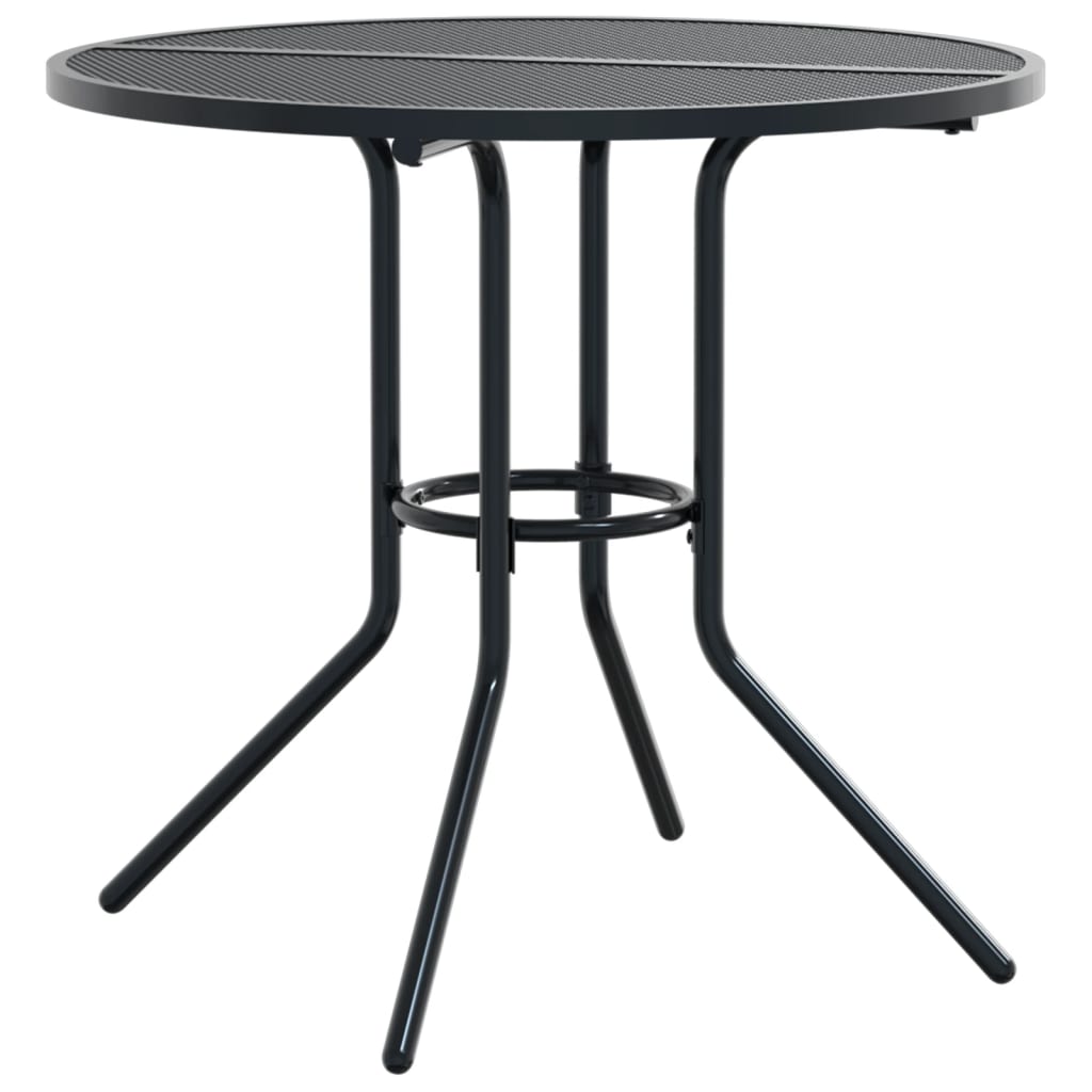 Terrassebord rundt antrasitt Ø80x72,5 cm pulverlakkert stål