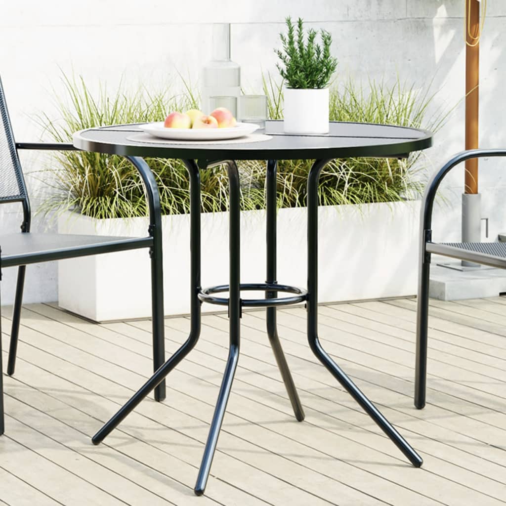 Terrassebord rundt antrasitt Ø80x72,5 cm pulverlakkert stål