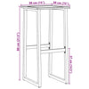 Barkrakker 2 stk svart 38x38x80 cm pulverlakkert stål