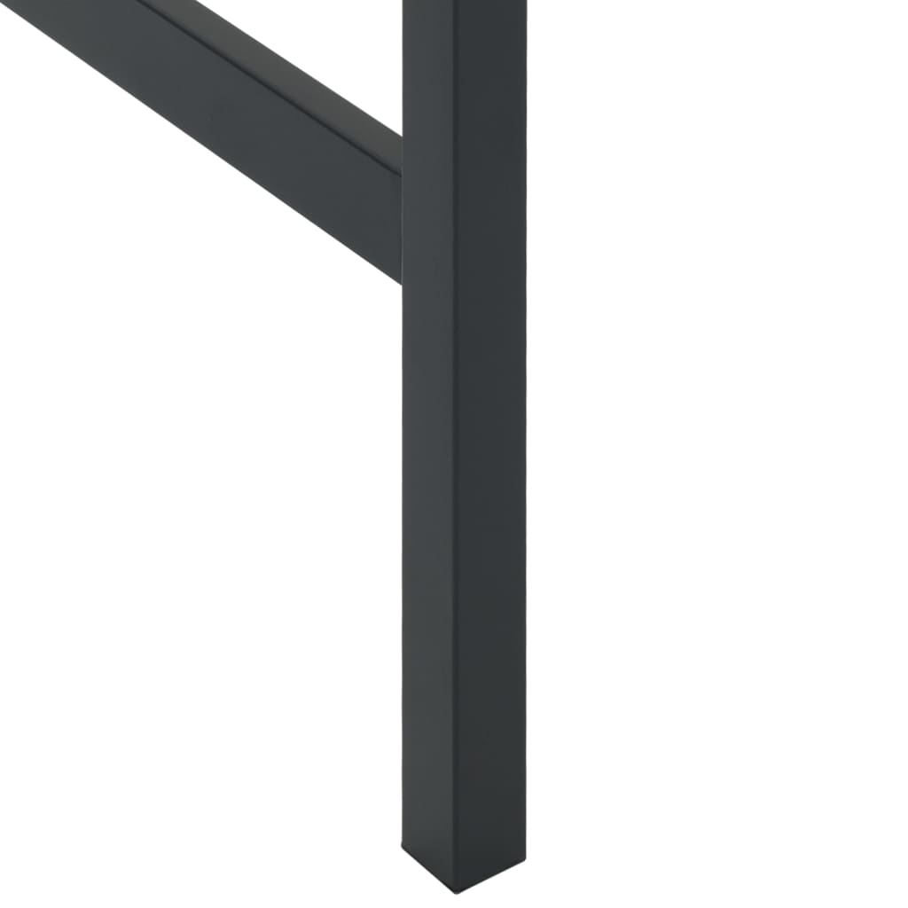 Barbord svart 50x50x110 cm pulverlakkert stål vidaXL