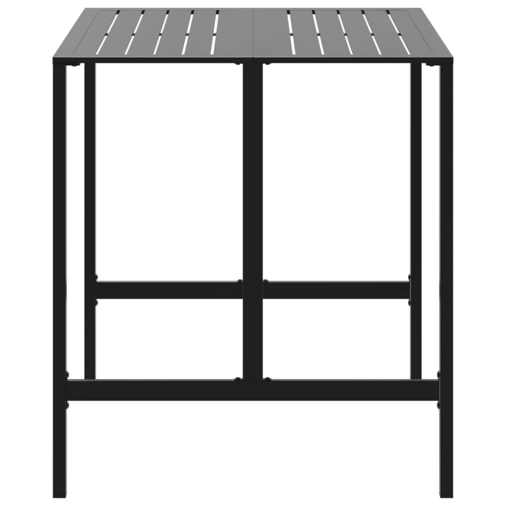 Barbord svart 100x100x110 cm pulverlakkert stål vidaXL