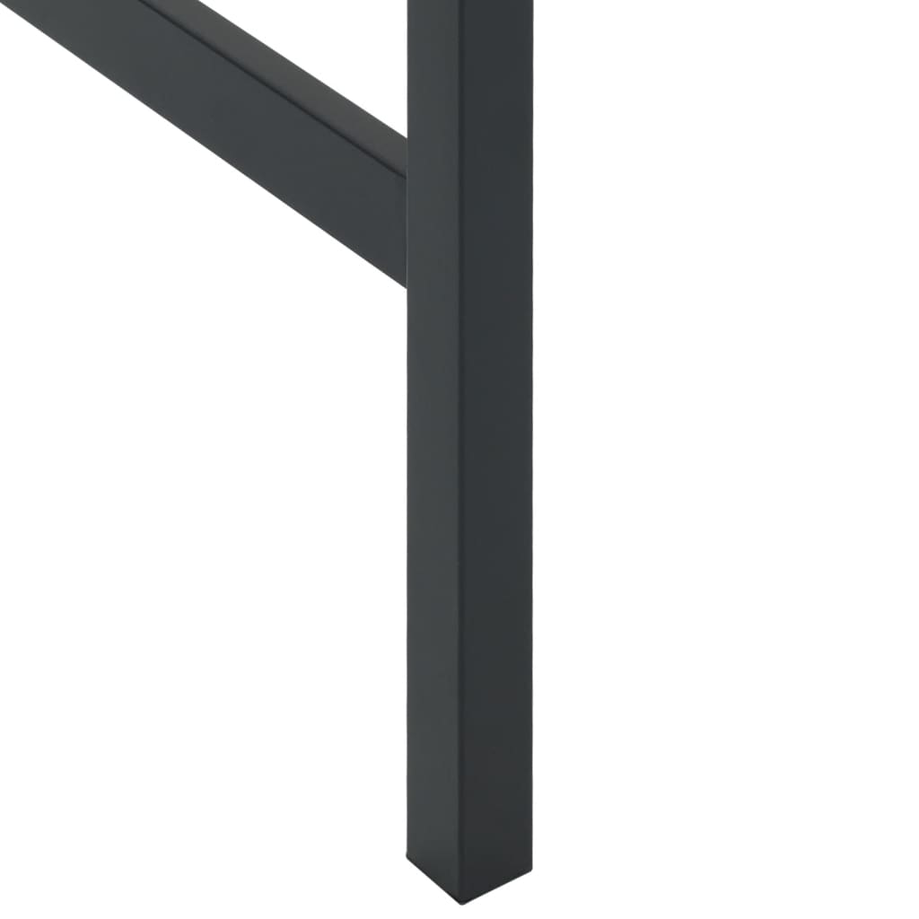 Barbord svart 100x100x110 cm pulverlakkert stål vidaXL