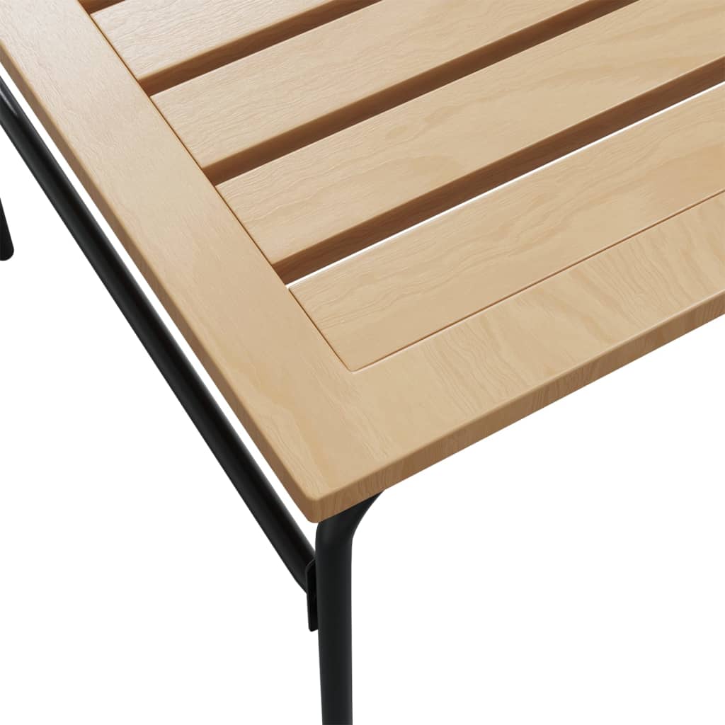Stablebare salongbord 2 stk brun og svart stål