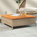 Hagebord beige 70x70x25 cm rotting og akasie